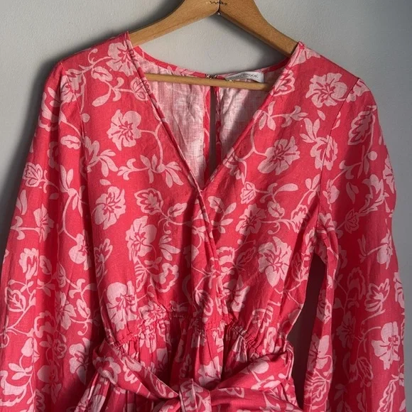 RAMY BROOK Jolie linen Floral Mini Tiered Dress Small - Picture 6 of 16